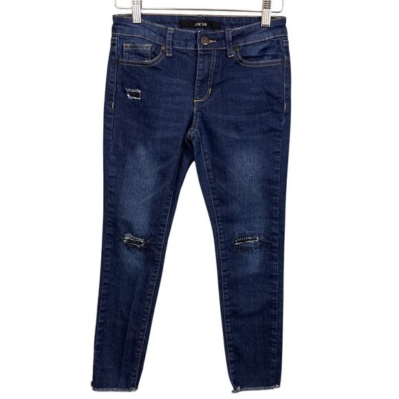 Joe's Jeans Little Girls Raw Hem Rhinestone Jeans Size 12 NWOT Designer Kids - Picture 1 of 11